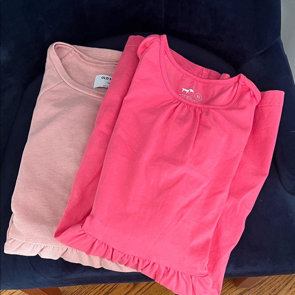 Primary Pink and Bright Pink Kids Casual Dresses